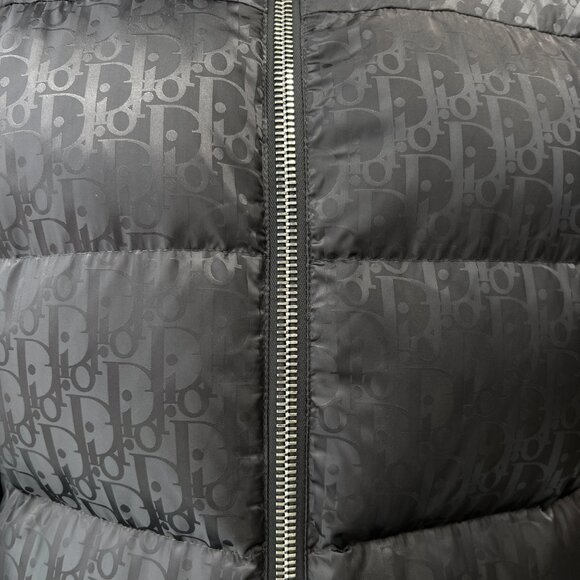 DIOR Gray Oblique Logo Monogram Technical Puffer Down Jacket Men's size 52/XL - Picture 5 of 15